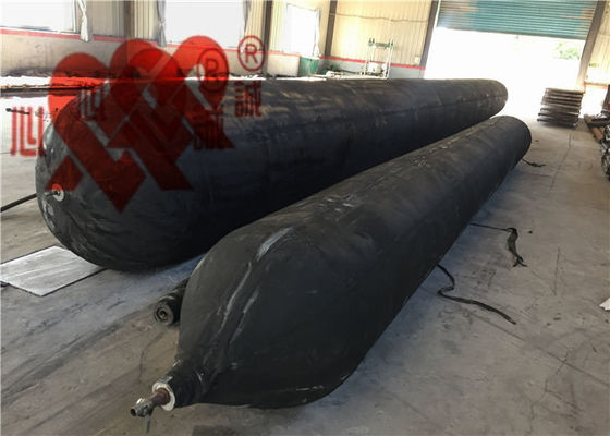 Balon Peluncuran Kapal Airbag Karet Laut Hitam ISO9001 Untuk Tugas Berat