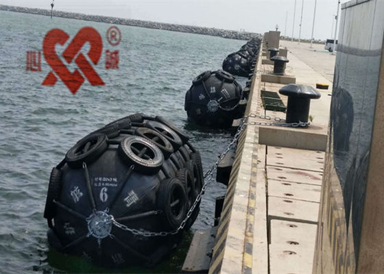 CCS Floating Inflatable Dock Fender Dengan Ban Dan Rantai Sekitar