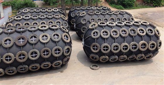 Pneumatic Fender Laut Tipe 3.3x6.5m Karet Alam Tekanan Tinggi