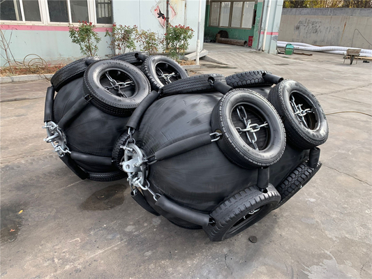 Karet Yokohama Pneumatic Fenders untuk Perlindungan Kapal Hot Galvanizing Flange Diameter 0,5-4,5m