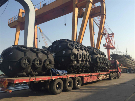 Karet Yokohama Pneumatic Fenders untuk Perlindungan Kapal Hot Galvanizing Flange Diameter 0,5-4,5m